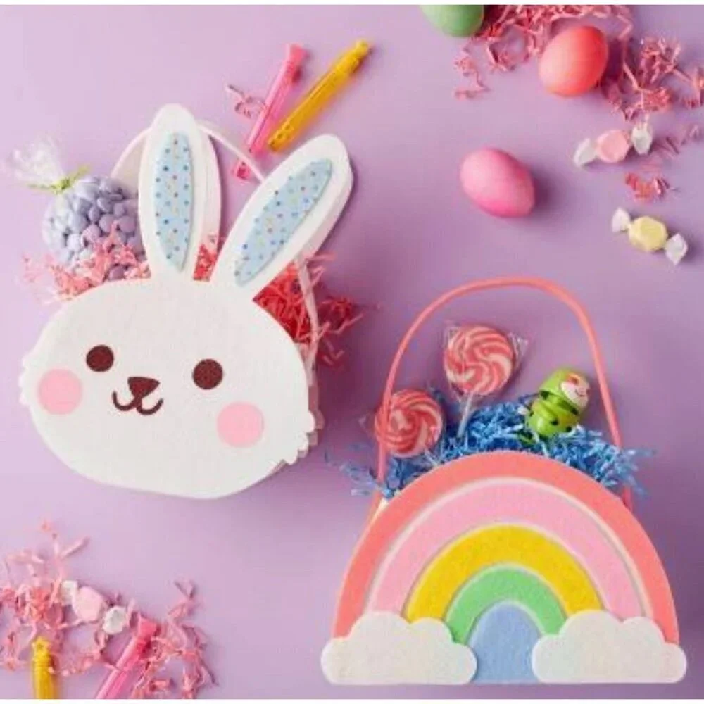 Target Novelty Felt Easter Basket White Bunny - Spritz™ Egg Hunt